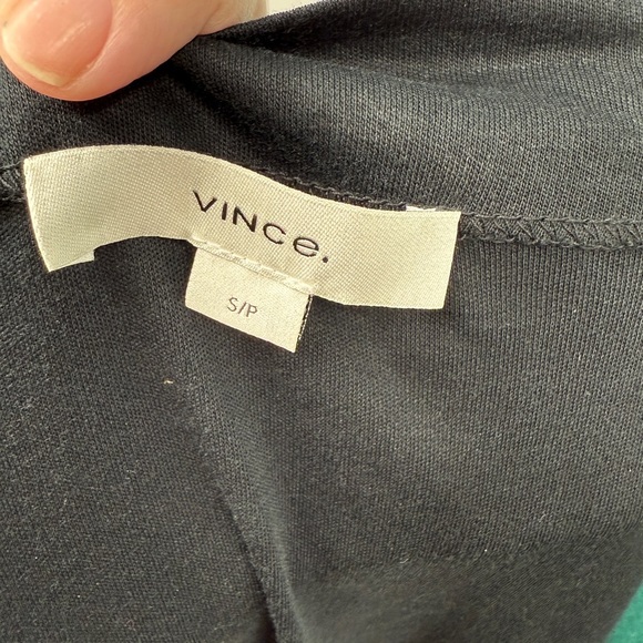 VINCE Knot Pima Cotton Black Sheath Dress Tie Waist NWOT - Picture 7 of 7